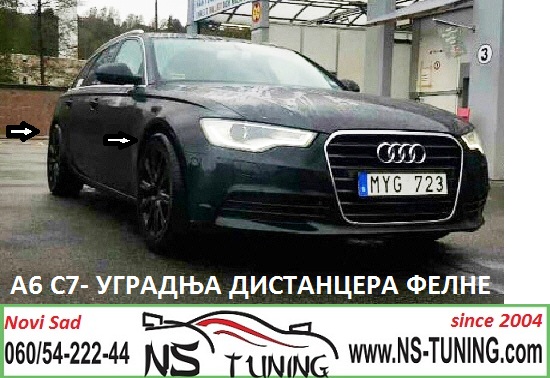 a6 c7 karavan distanceri felne 5x112 15mm srafovi 14x1.5 produzeni sigurnosni ugradnja novi sad tuning